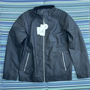 Denzell Men’s L Classic Moto style jacket NWT lined motorcycle jacket